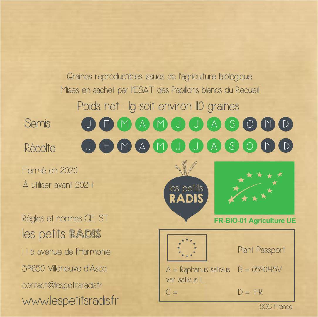 Mini-kit de semis - graines de radis bio - Rémi le Radis 5