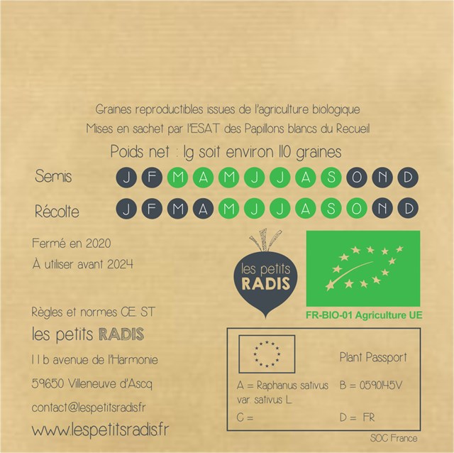 Mini-kit de semis - graines de radis bio - Rémi le Radis 5