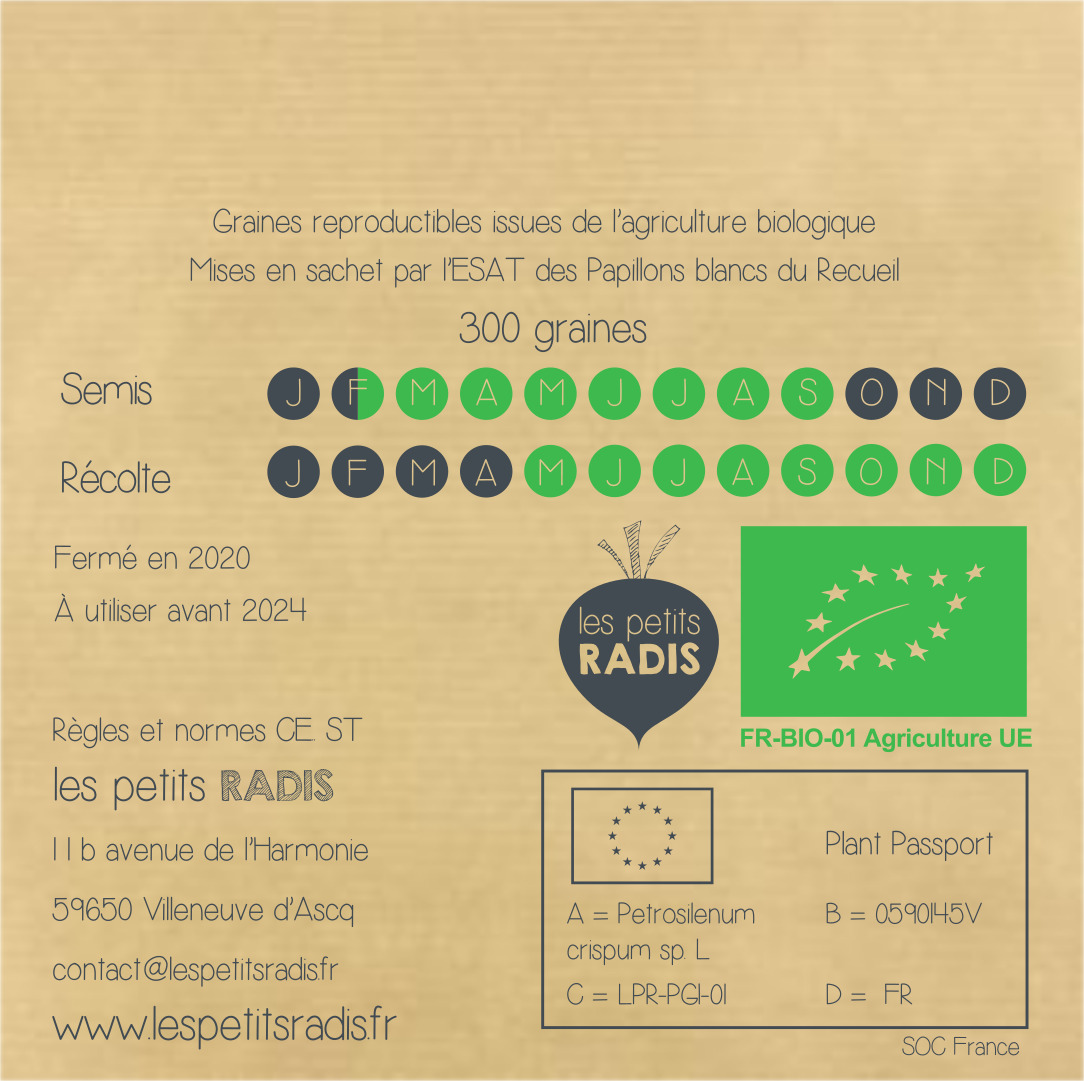 Mini-kit de semis - graines de persil bio - Basile le Persil 6