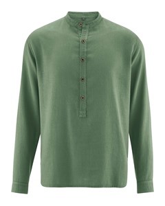 Chemise manches longues col droit en chanvre et coton bio - Plusieurs couleurs  8