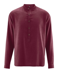 Chemise manches longues col droit en chanvre et coton bio - Plusieurs couleurs  9