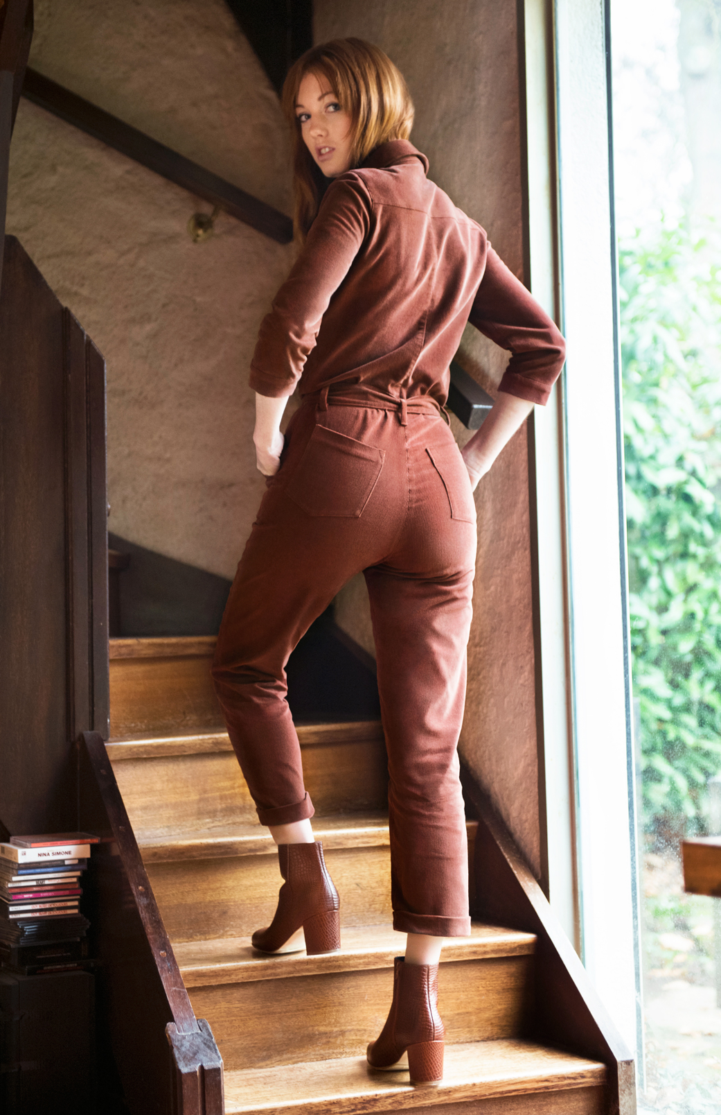 svetlana k paris combinaison en velours coton bio label GOTS fabriqué en france