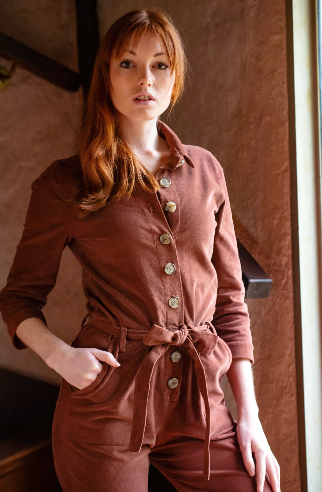 svetlana k combinaison velours côtelé coton biologique label GOTS made in france vetement