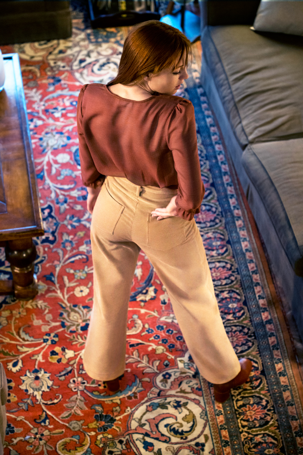 svetlana k paris pantalon flare femme velours coton biologique label gots fabrication française