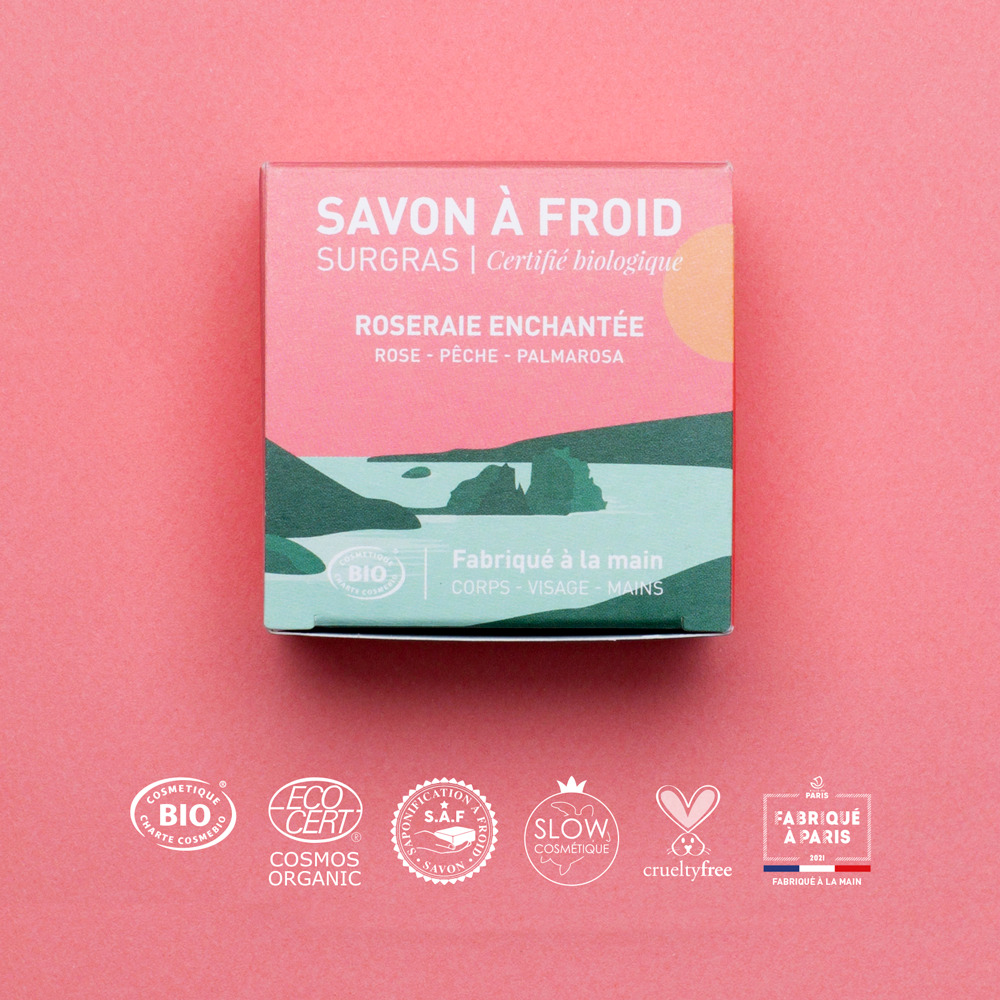 Roseraie Enchantée | Savon à froid surgras certifié BIO 2
