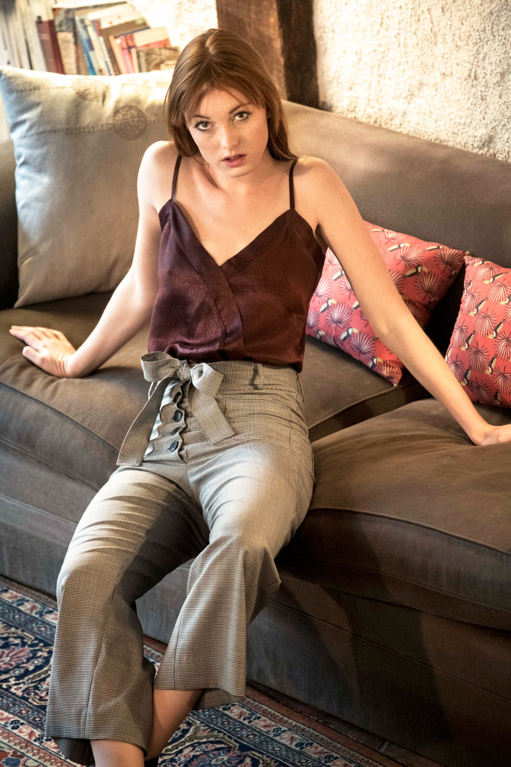 svetlana k pantalon pied de poule femme fabriqué en France