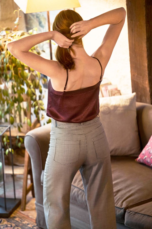 svetlana k paris pantalon femme chic pied de poule made in france