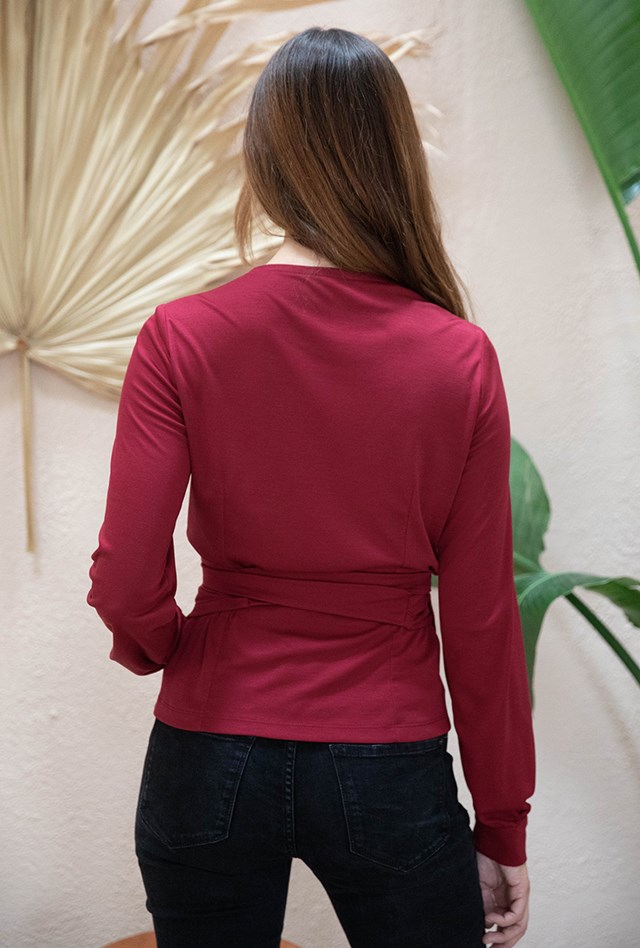 Cache-coeur Séquoia en Tencel - Rouge carmin 4