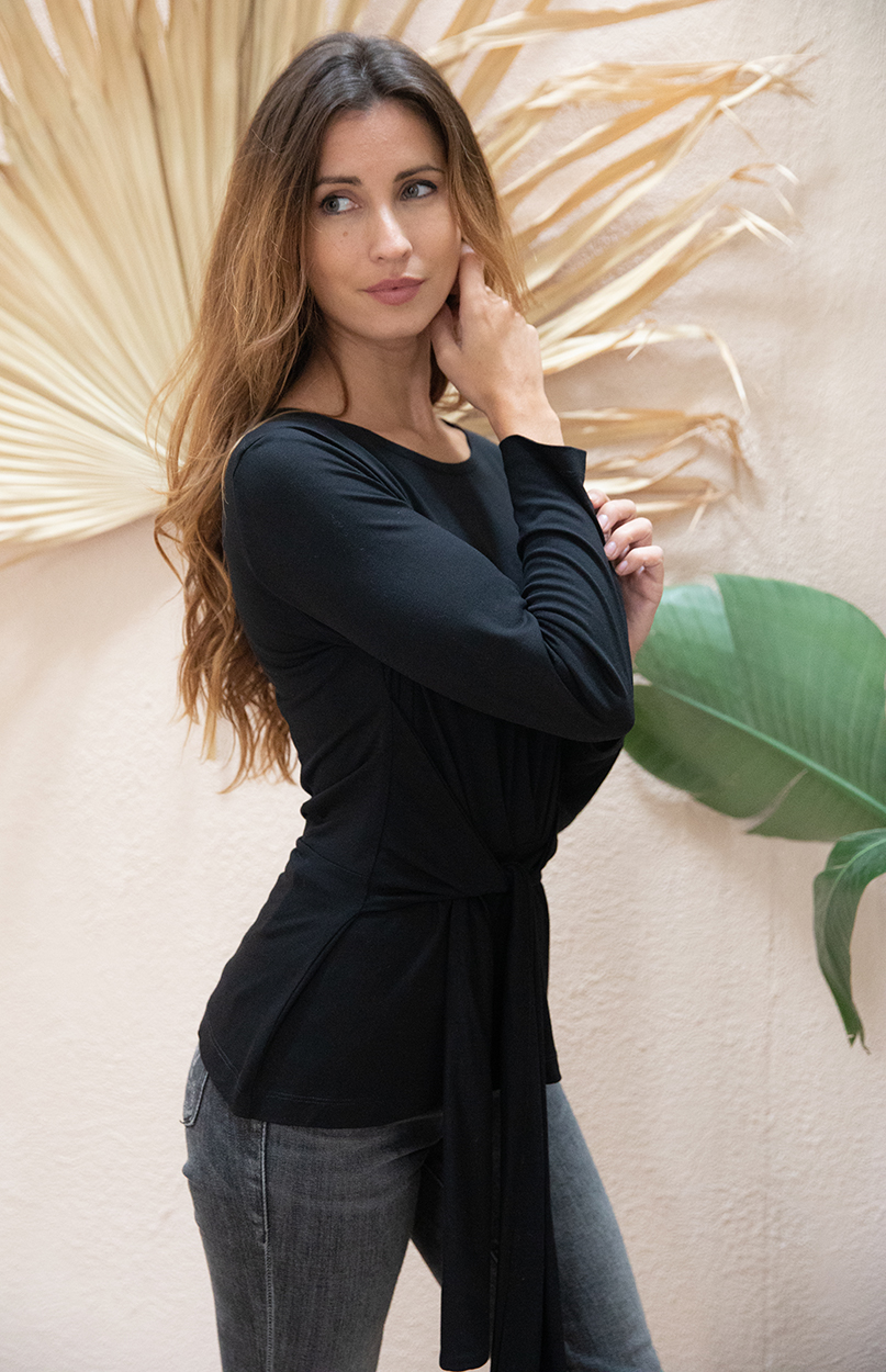 Top Gardénia en Tencel - Noir 3