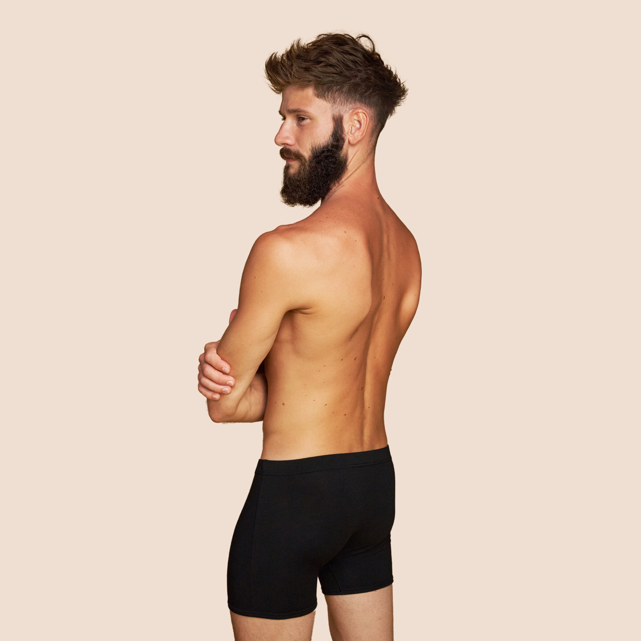 Boxer vintage confortable pour hommes noir micromodal