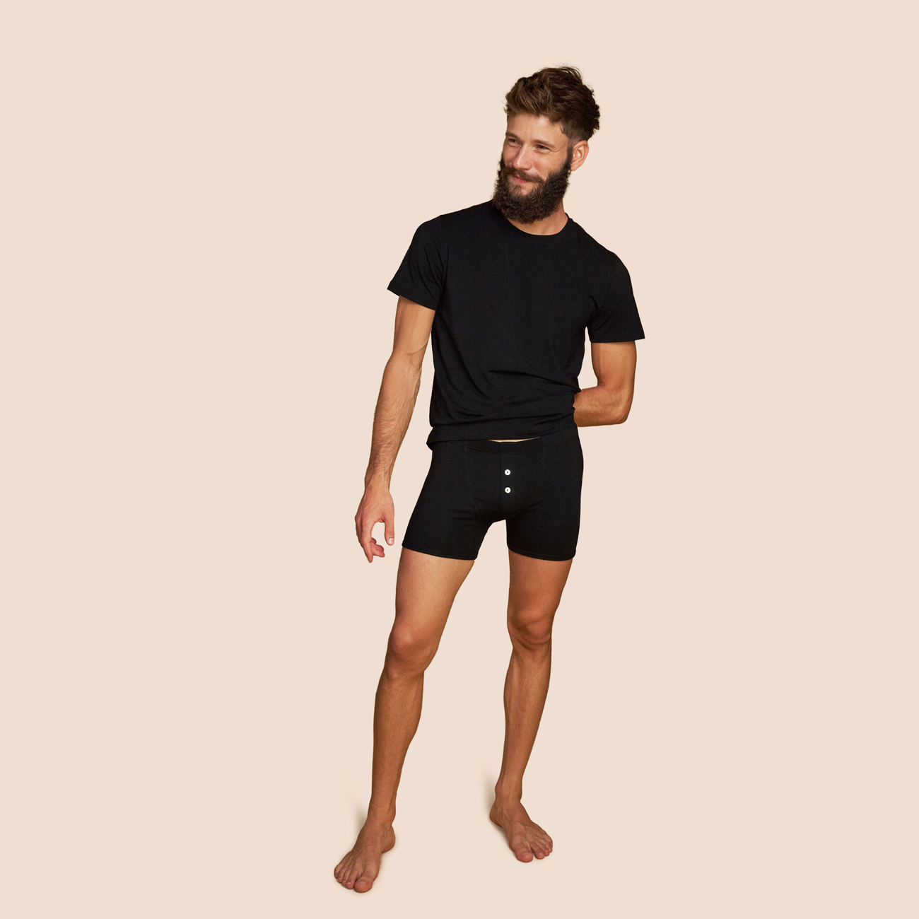 Boxer vintage confortable pour hommes noir micromodal