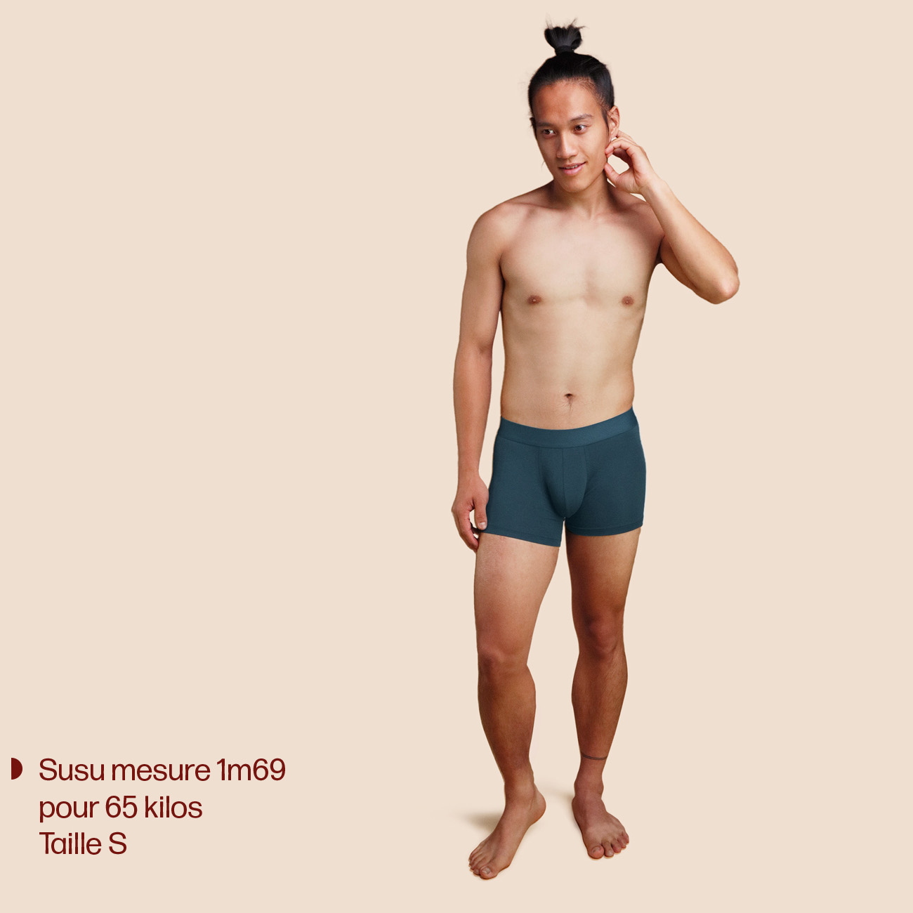 Boxer confortable pour hommes bleu pétrole
