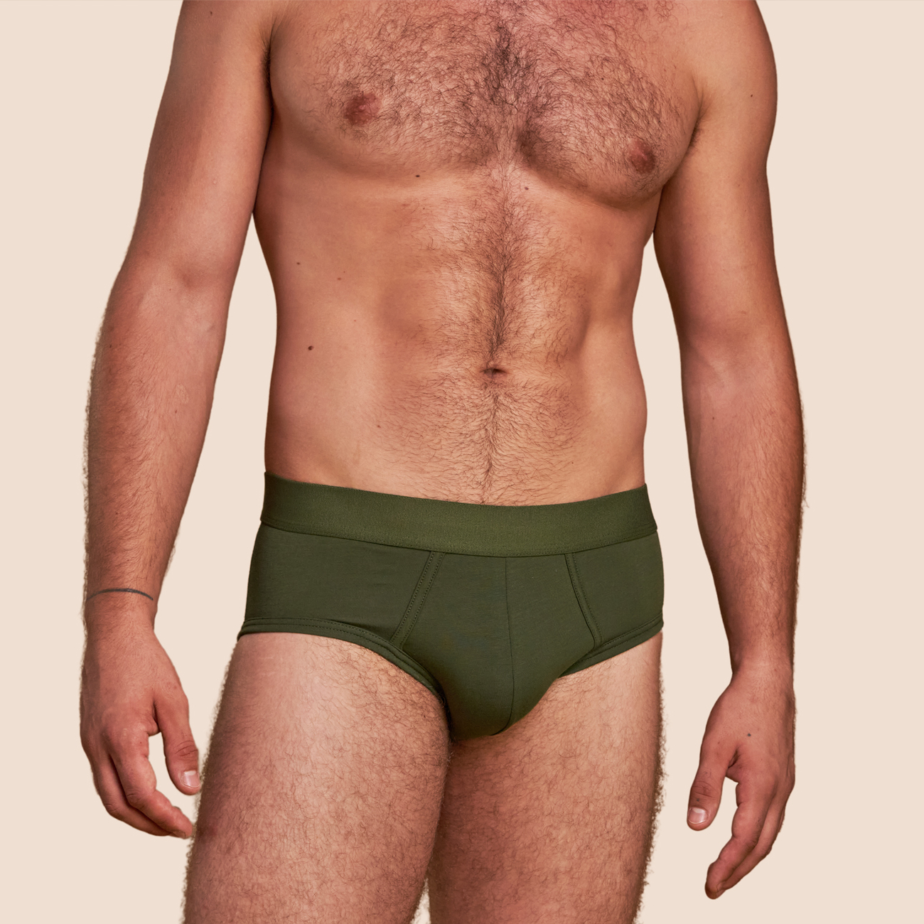 Slip pour hommes vert kaki