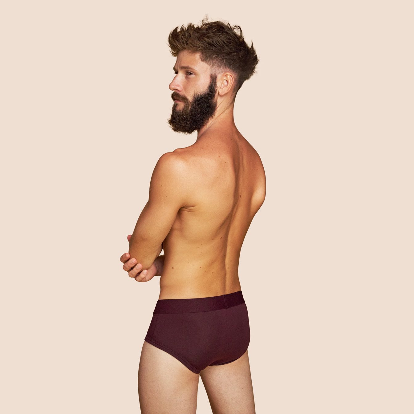 Slip pour hommes lie de vin foncé