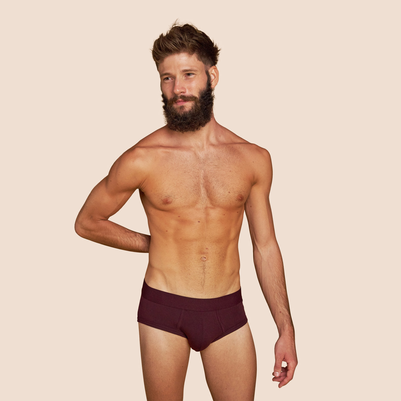 Slip pour hommes lie de vin foncé