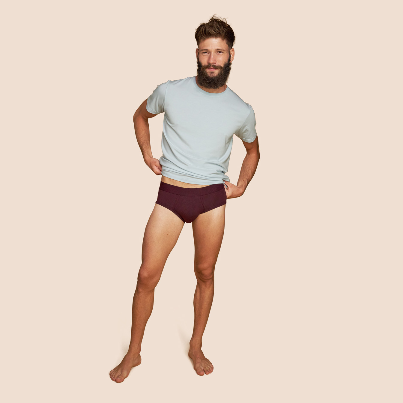 Slip pour hommes lie de vin foncé