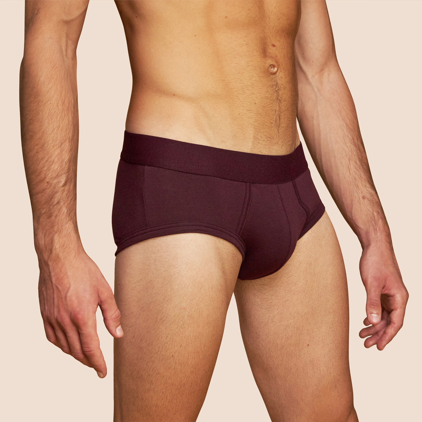 Slip pour hommes lie de vin foncé