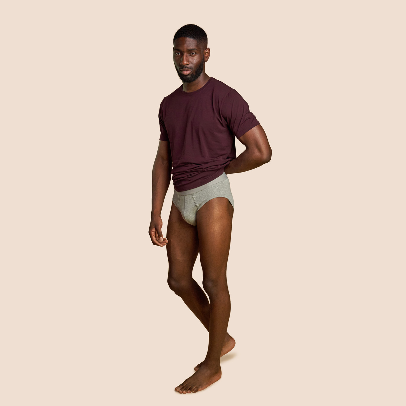 Slip pour hommes gris clair