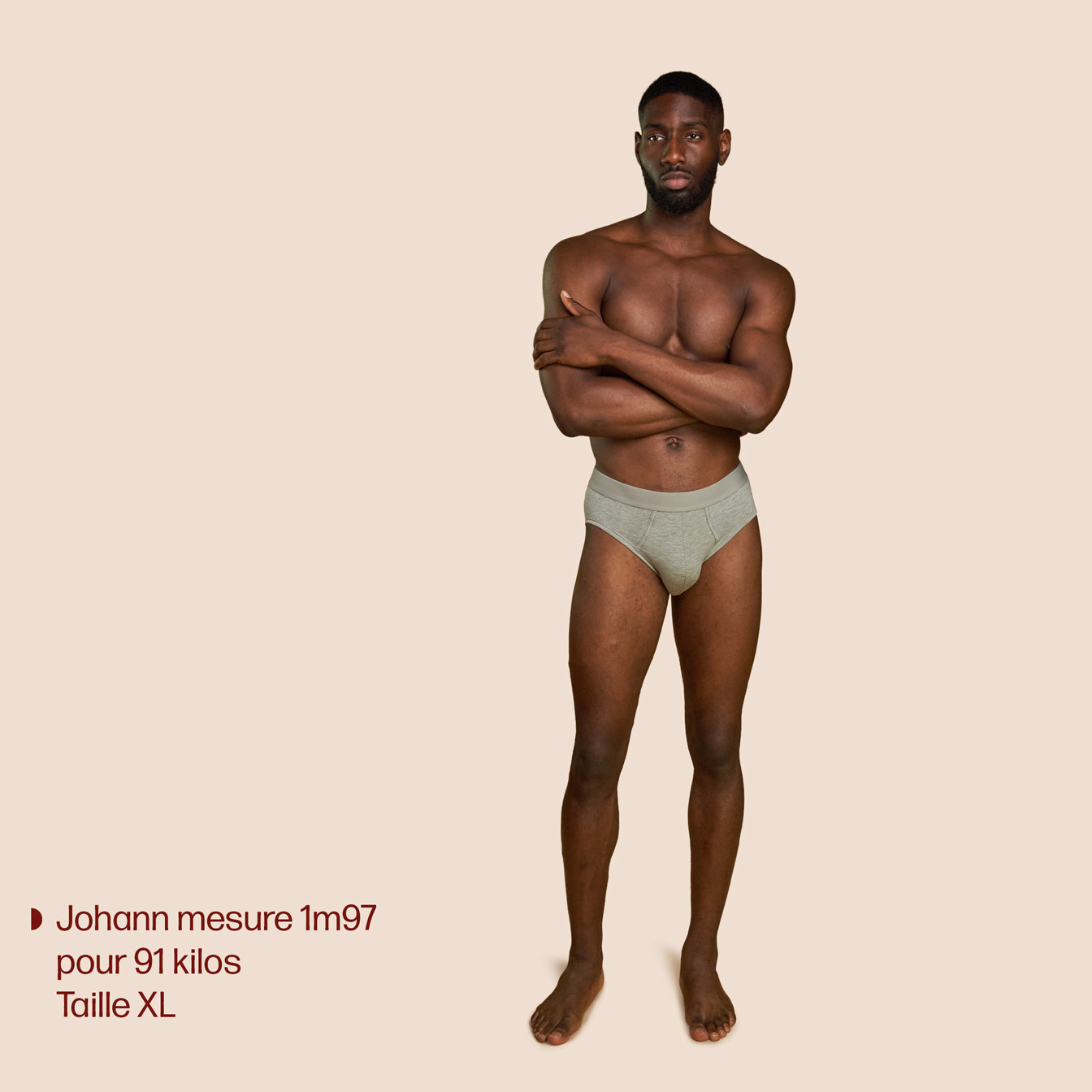 Slip pour hommes gris clair