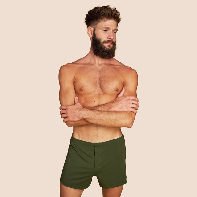 Caleçon pour hommes vert kaki