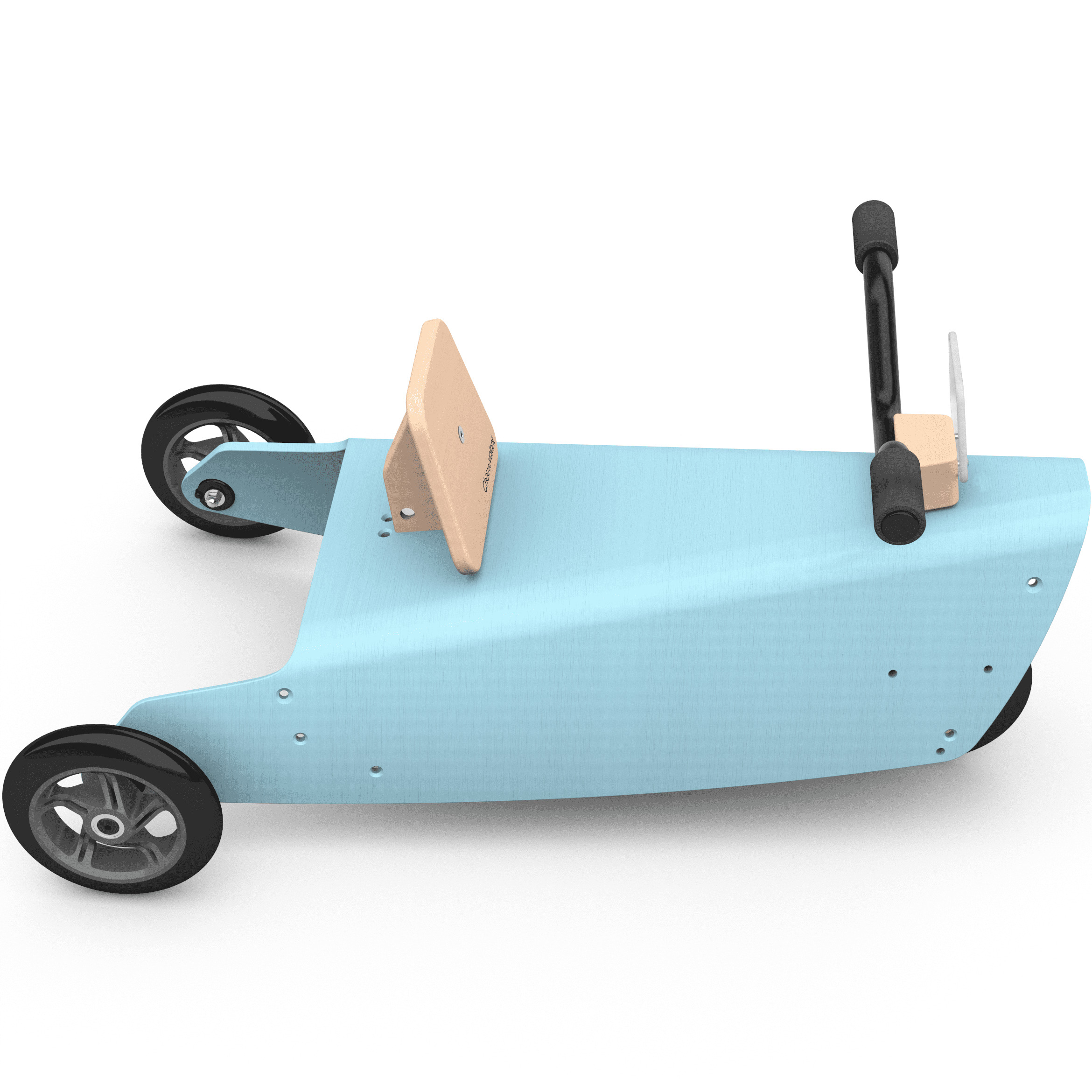 Bascule + Porteur moto en bois - Fabriqué en France - bleu 7