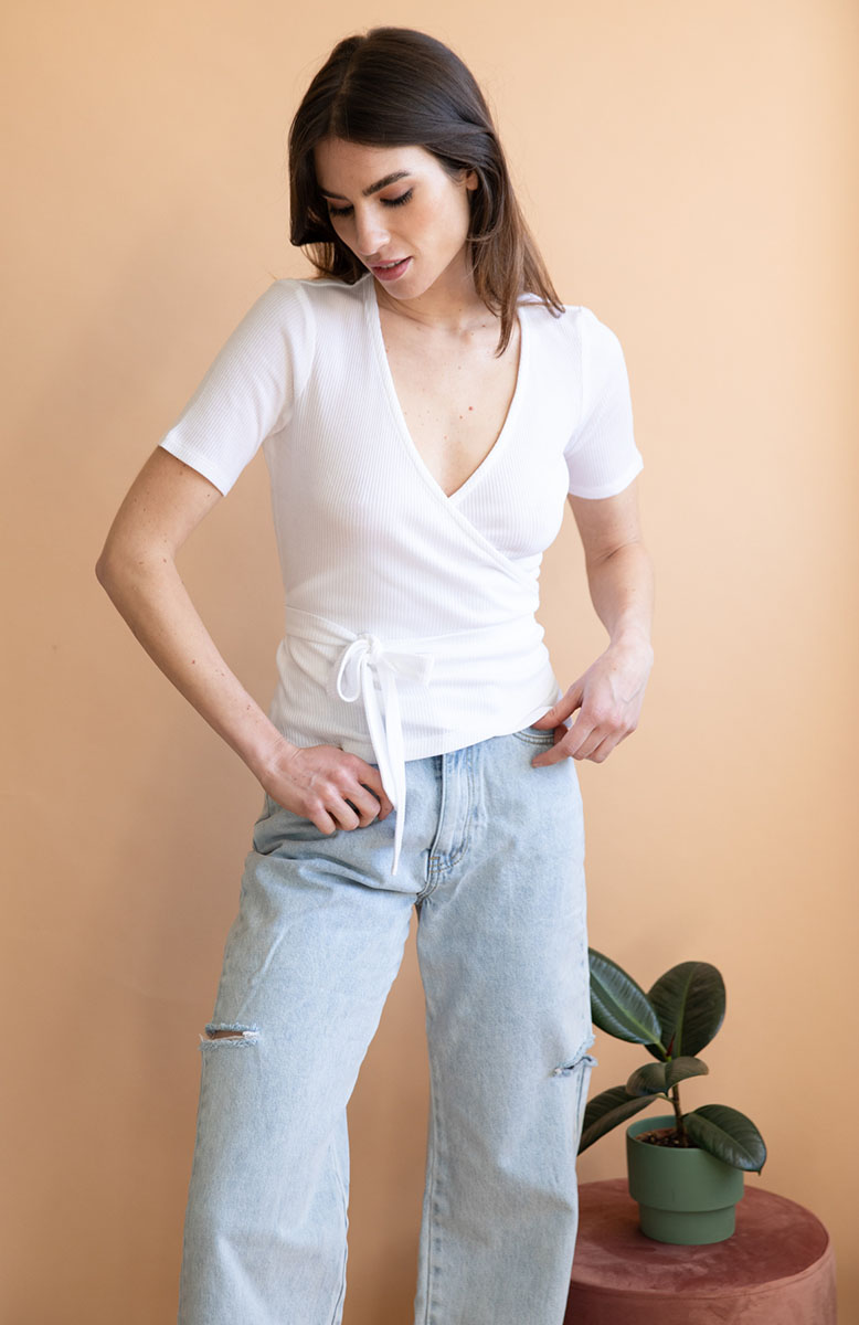 Cache-coeur Olivier en Tencel - Blanc 2