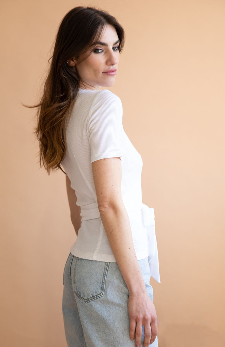 Cache-coeur Olivier en Tencel - Blanc 3