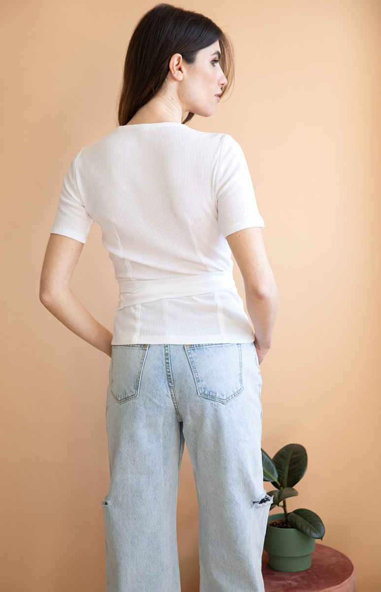 Cache-coeur Olivier en Tencel - Blanc 4