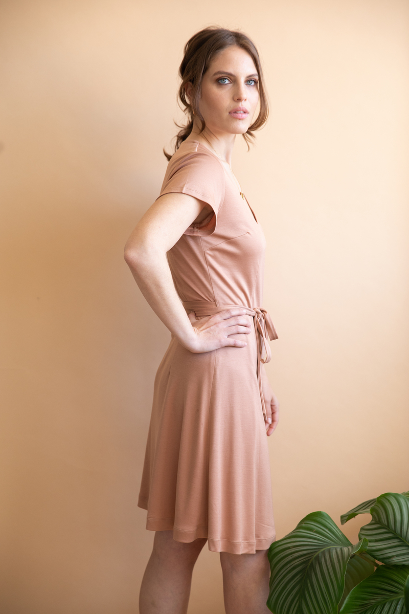 Robe Acacia en Tencel - Camel 3
