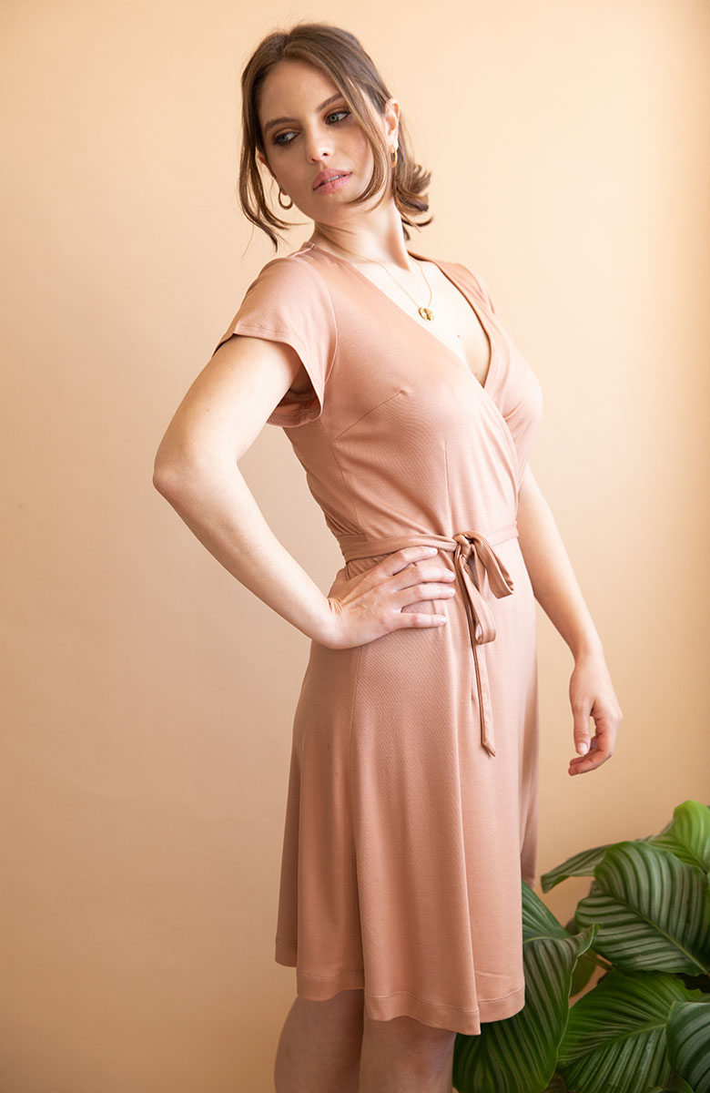 Robe Acacia en Tencel - Camel 2
