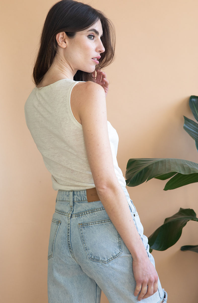 Débardeur Lilas - Ecru 3