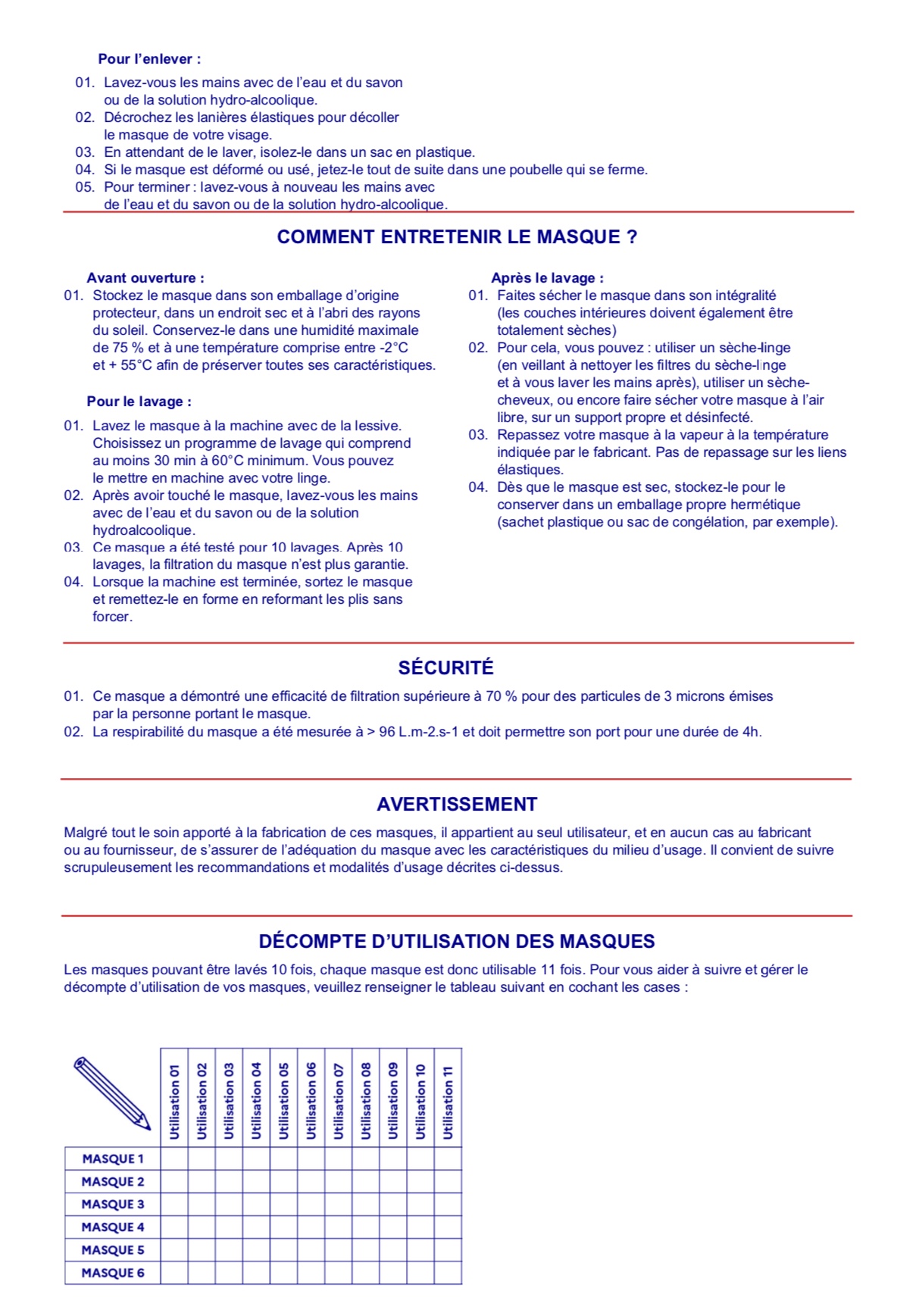 Lot de 4 masques enfant - Attestation cat. 2 DGA  5