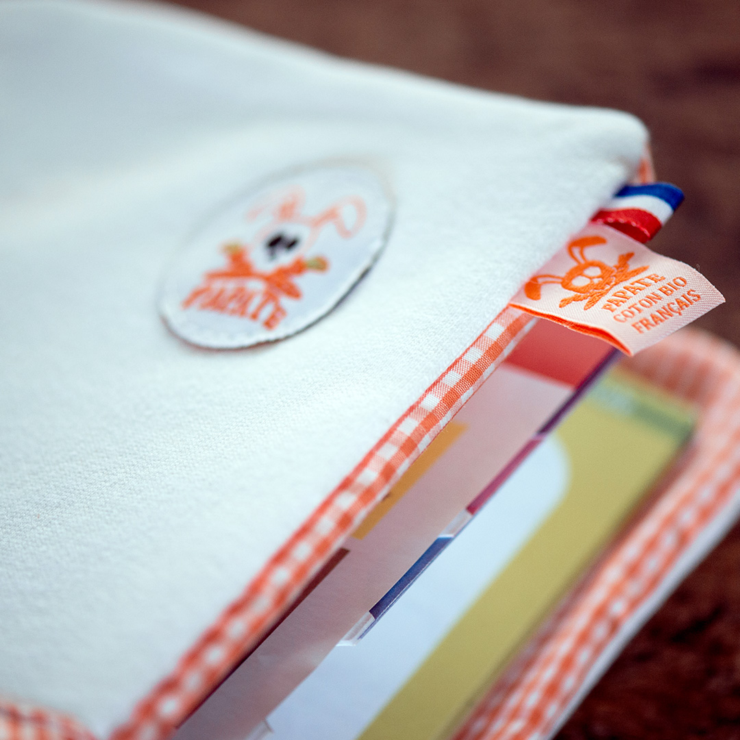 protege carnet santé coton bio blanc papate