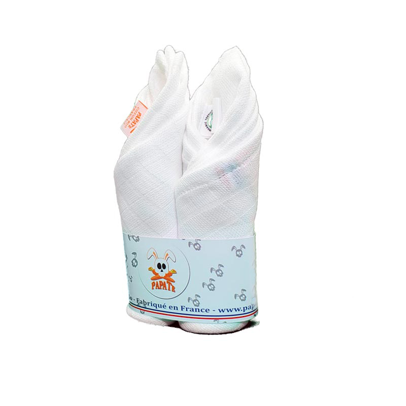 Langes en Coton Bio Blanc 4