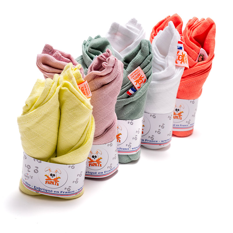 Langes en Coton Bio Blanc 6