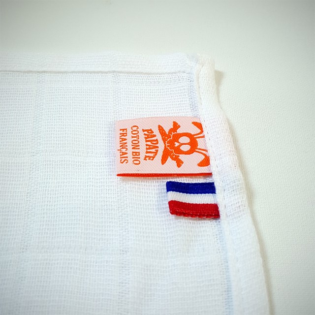 langes blanches papate GOTS Made in france