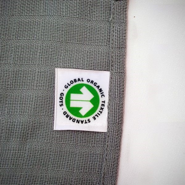 langes vertes papate logo GOTS Made in france