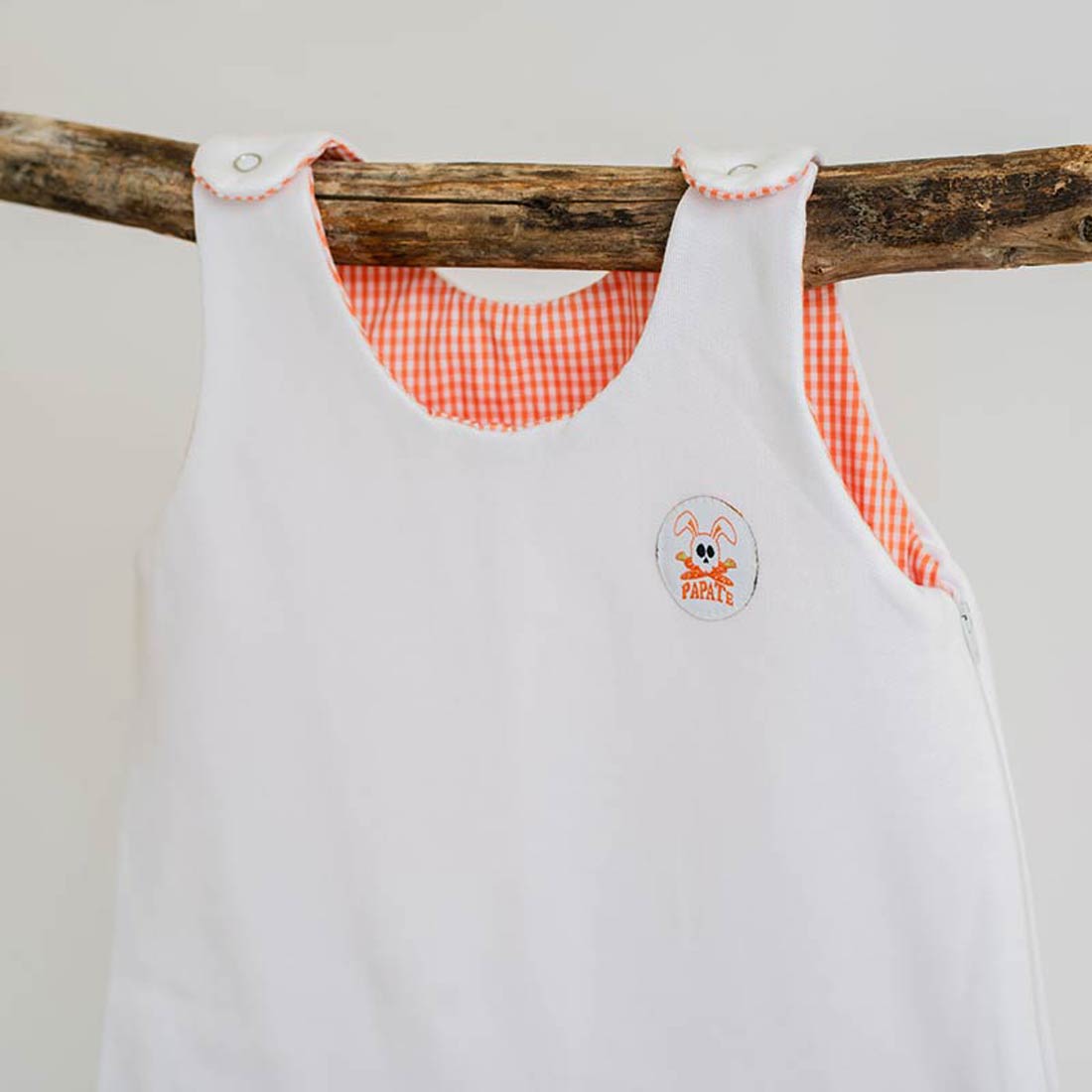 Gigoteuse Mi-Saison en Coton Bio Saxe Blanc 4