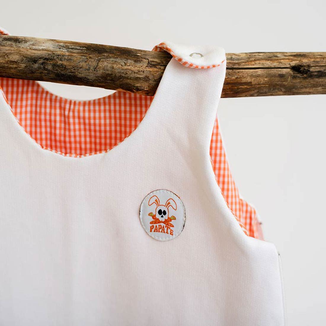 Gigoteuse Mi-Saison en Coton Bio Saxe Blanc 3