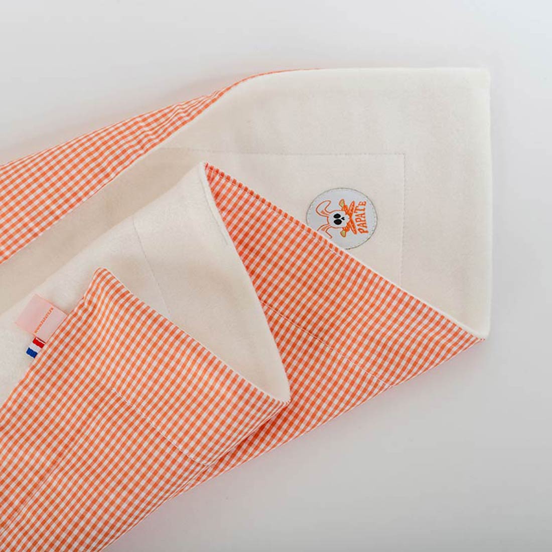 Couverture en Coton Bio Rex Vichy et Blanc 3