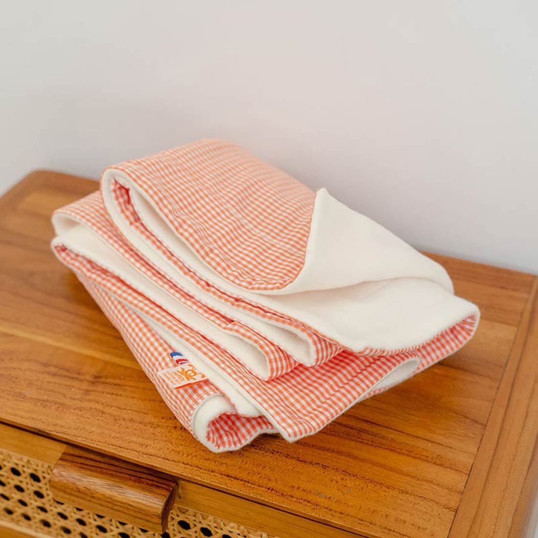 Couverture en Coton Bio Rex Vichy et Blanc 5