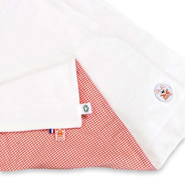 Couverture en Coton Bio Rex Vichy et Blanc 2