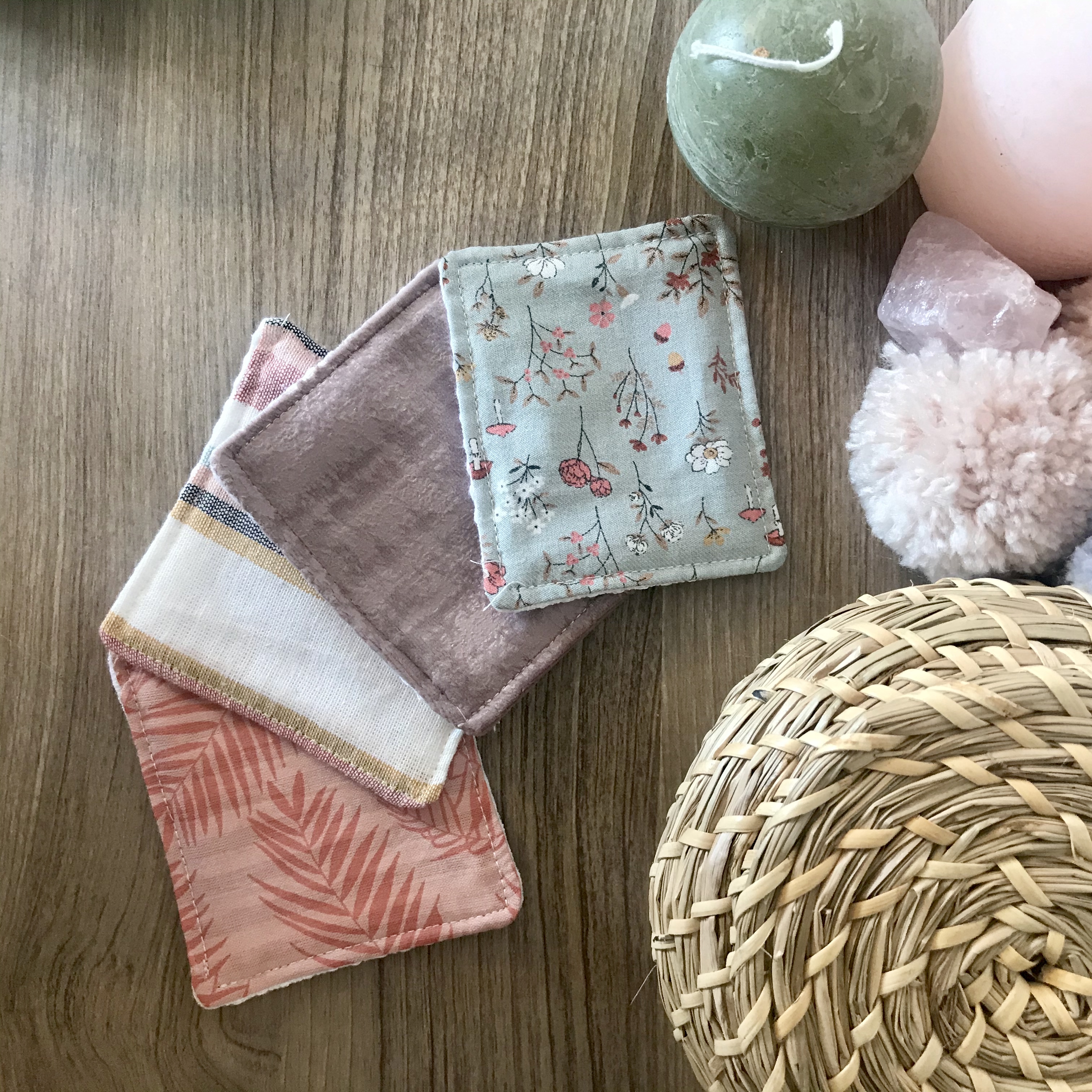 Lot de 4 cotons lavable  2