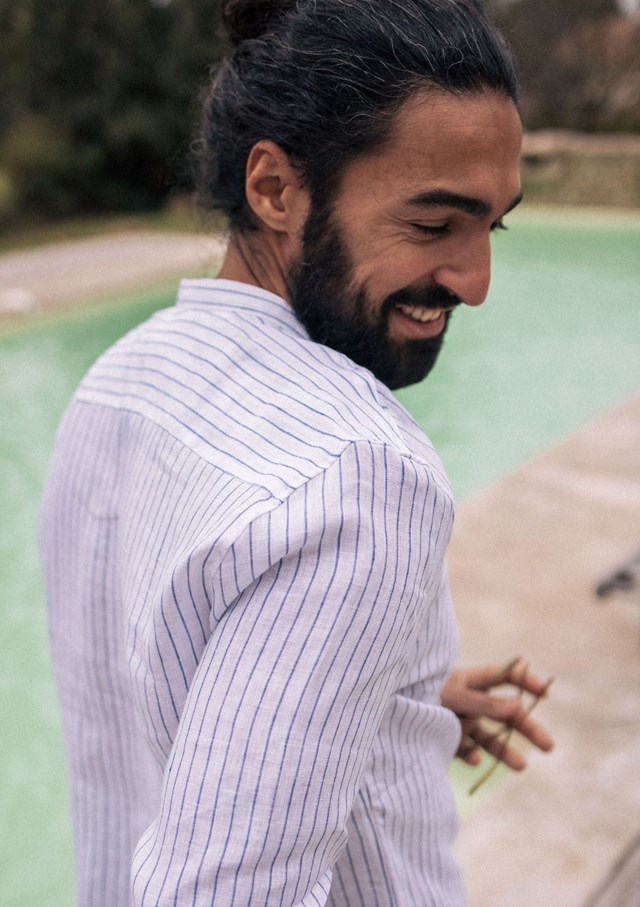 Chemise MONTLILIN - Blanc Bleu Rayures 5