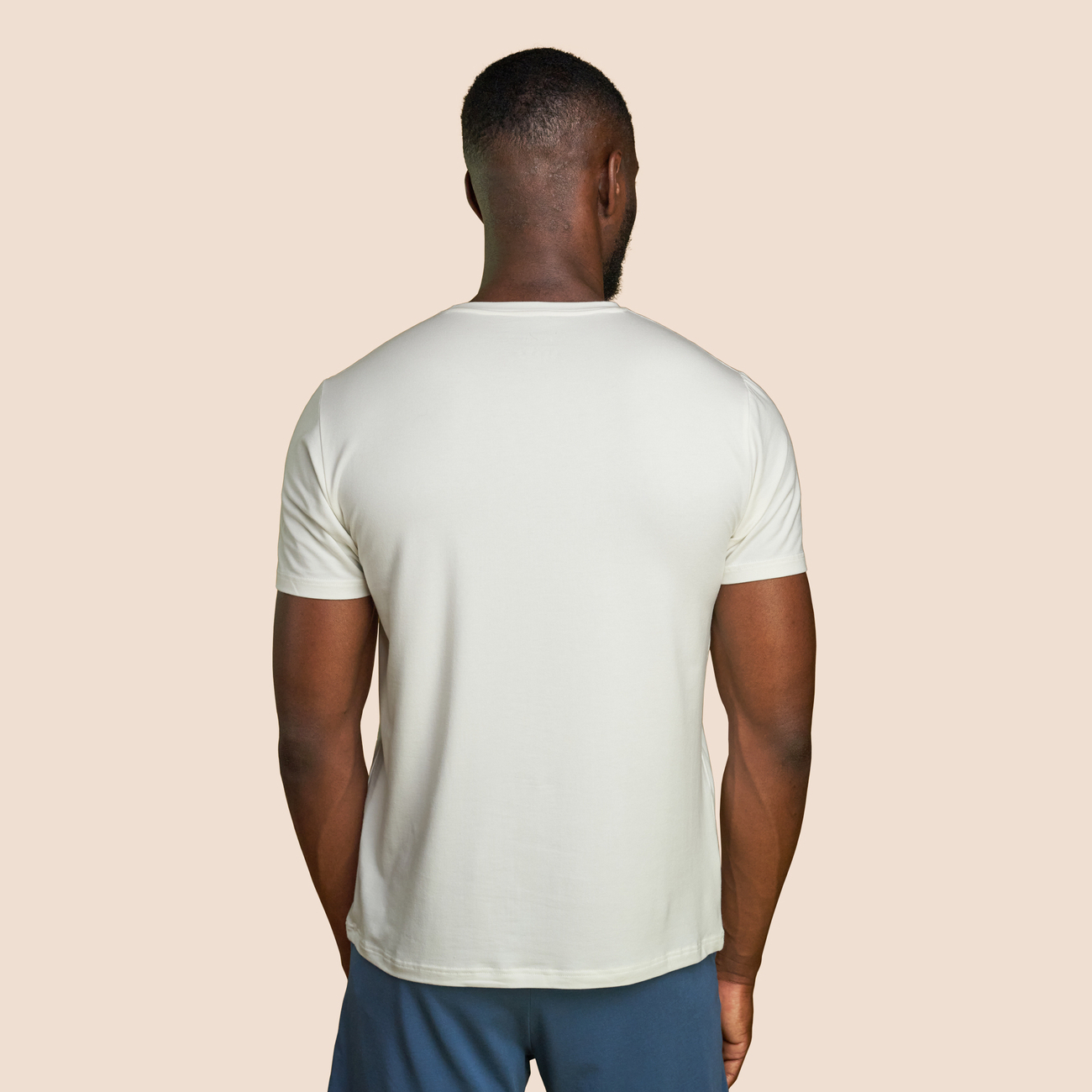 t-shirt blanc crème pour homme micromodal