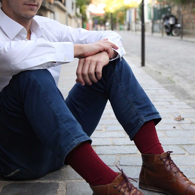 Chaussettes mi-bas - Bourgogne 7