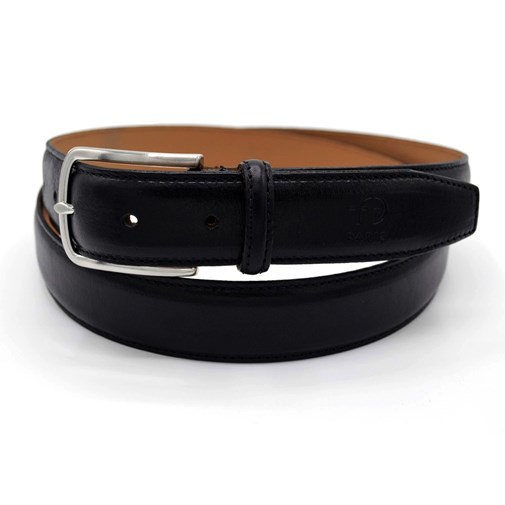 Ceinture réglable en cuir - Noir
