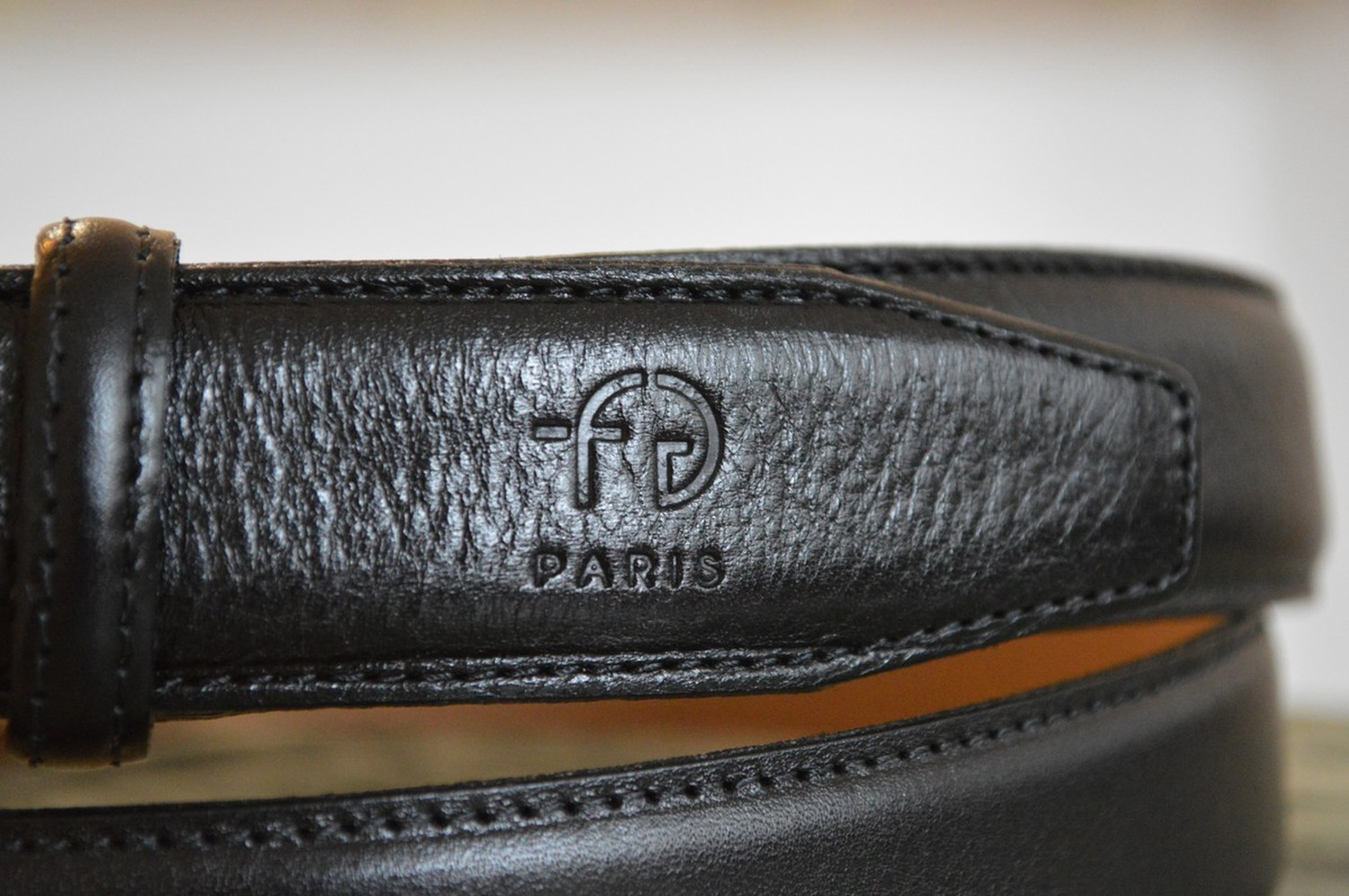 Ceinture réglable en cuir - Noir 3