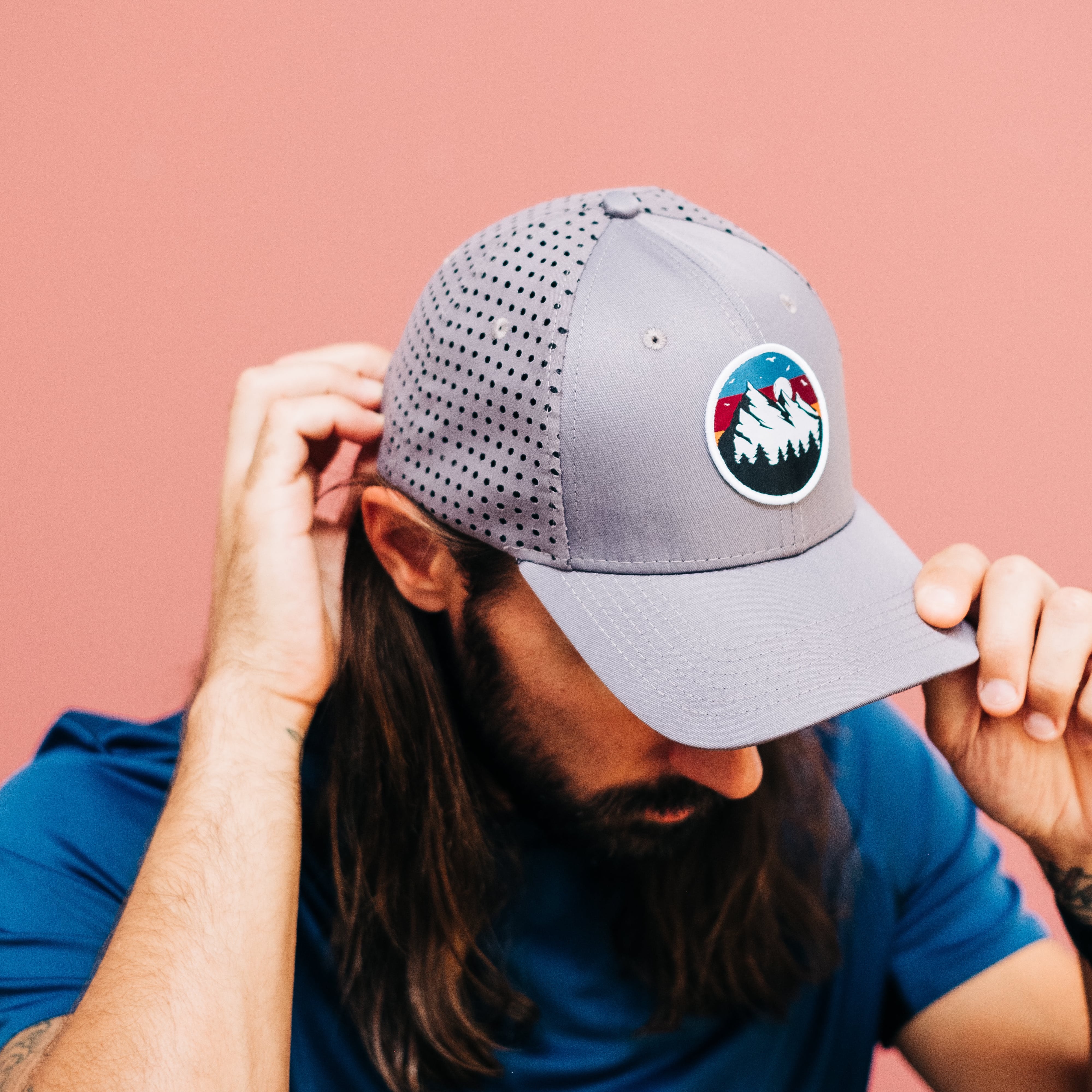 Casquette technique et recyclée - Grey sunset 5