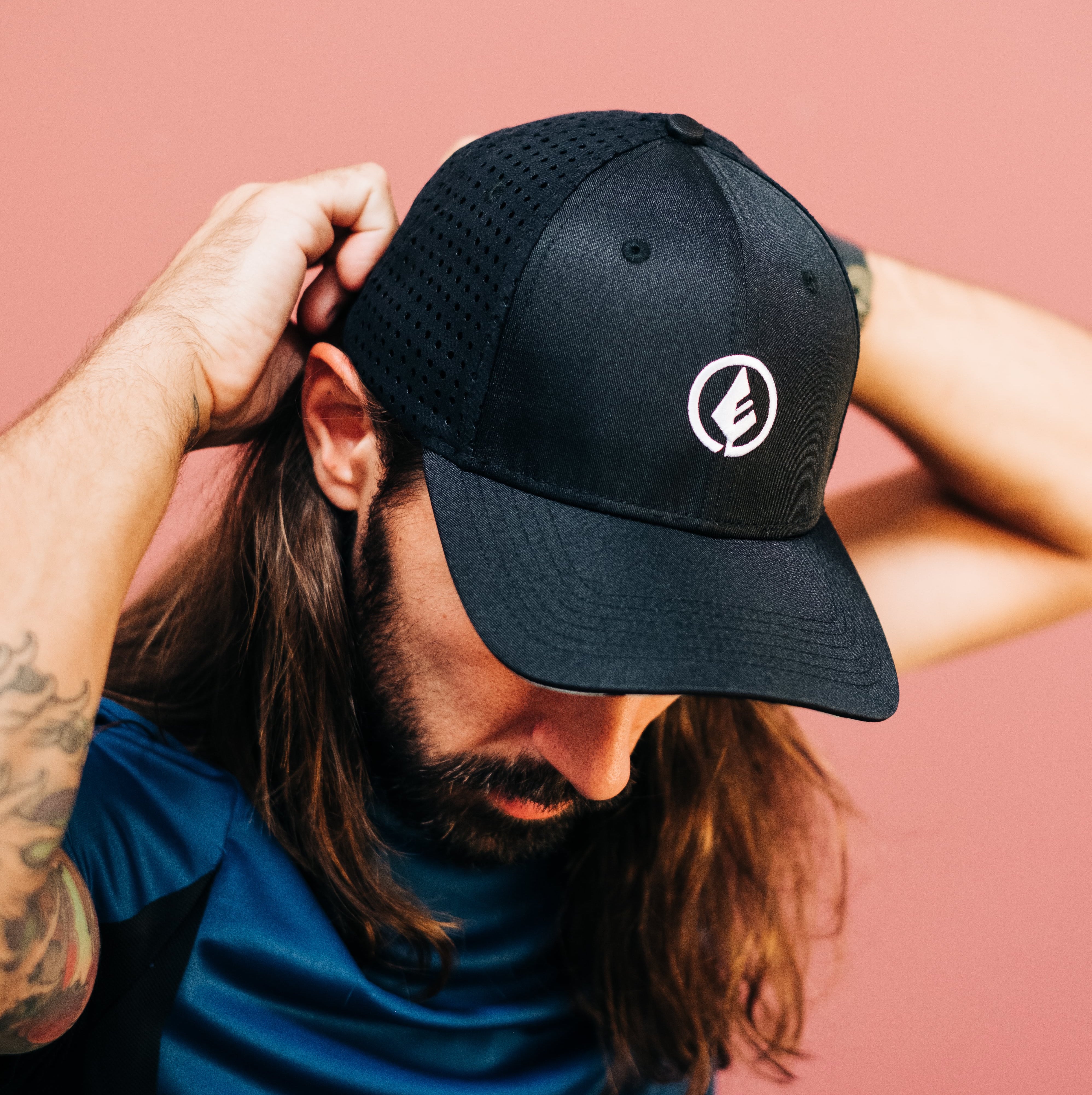 Casquette technique et recyclée - Black logo 4